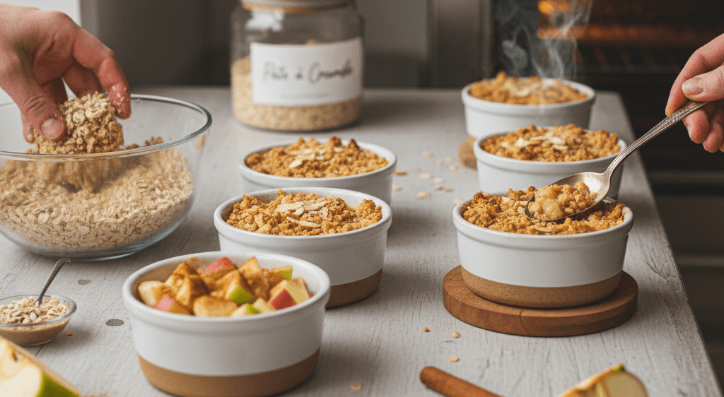 crumble pomme flocons d'avoine