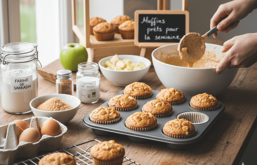 muffins pomme sarrasin