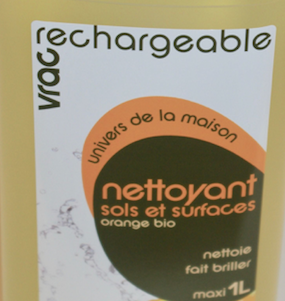 Nettoyant sols et surface BIO recharge. 5,95€/kg