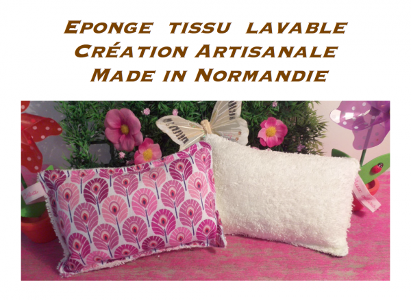 éponge tissu lavable  14x9cm