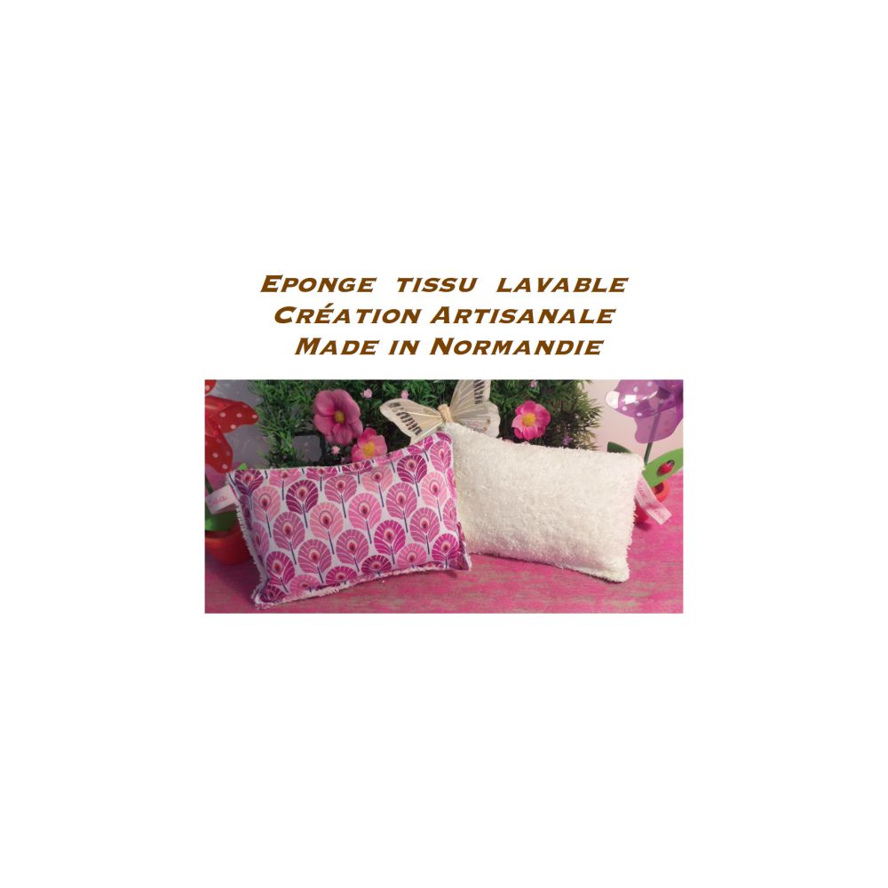 éponge tissu lavable 14x9cm