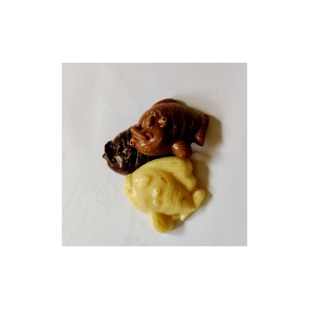Poissons croustillants tricolores chocolat 48,90€/kg