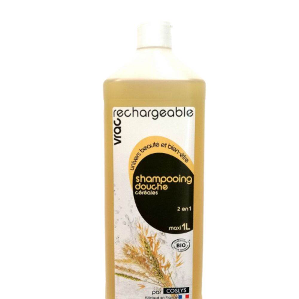 Shampoing douche recharge parfum céréales BIO .9,90€/kg