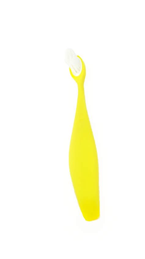 Brosse à dents enfant jaune, à tête souple rechargeable