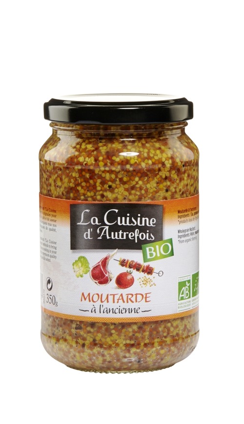 Moutarde à l'ancienne BIO*  bocal 375ml