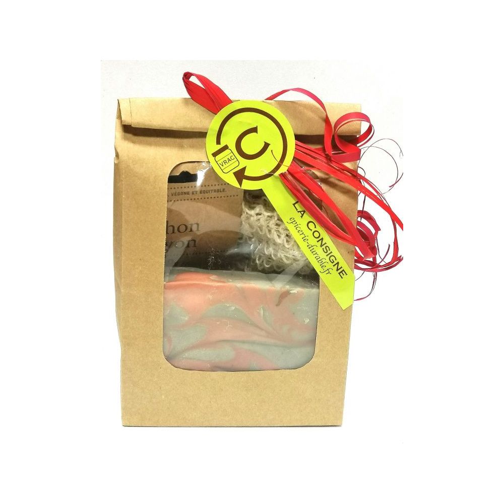 Coffret cadeau savon normand Chausey, tous types de peaux, et filet à savon