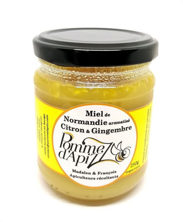 Miel citron gingembre normand artisanal 250g