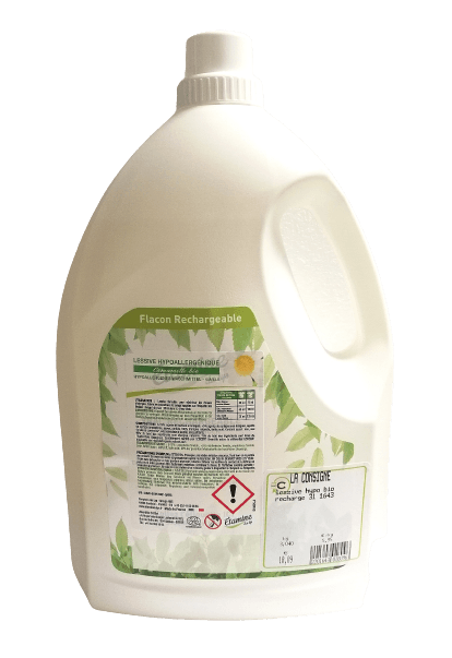 lessive liquide BIO hypoallergénique bouteille 3L - Lessives et adoucissants