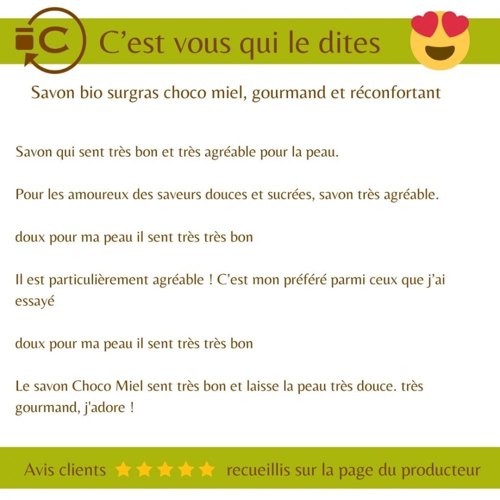 Savon BIO choco miel 100g