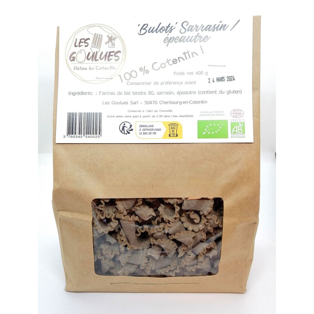 Pâtes bulots sarrasin épeautre BIO normandes 400g