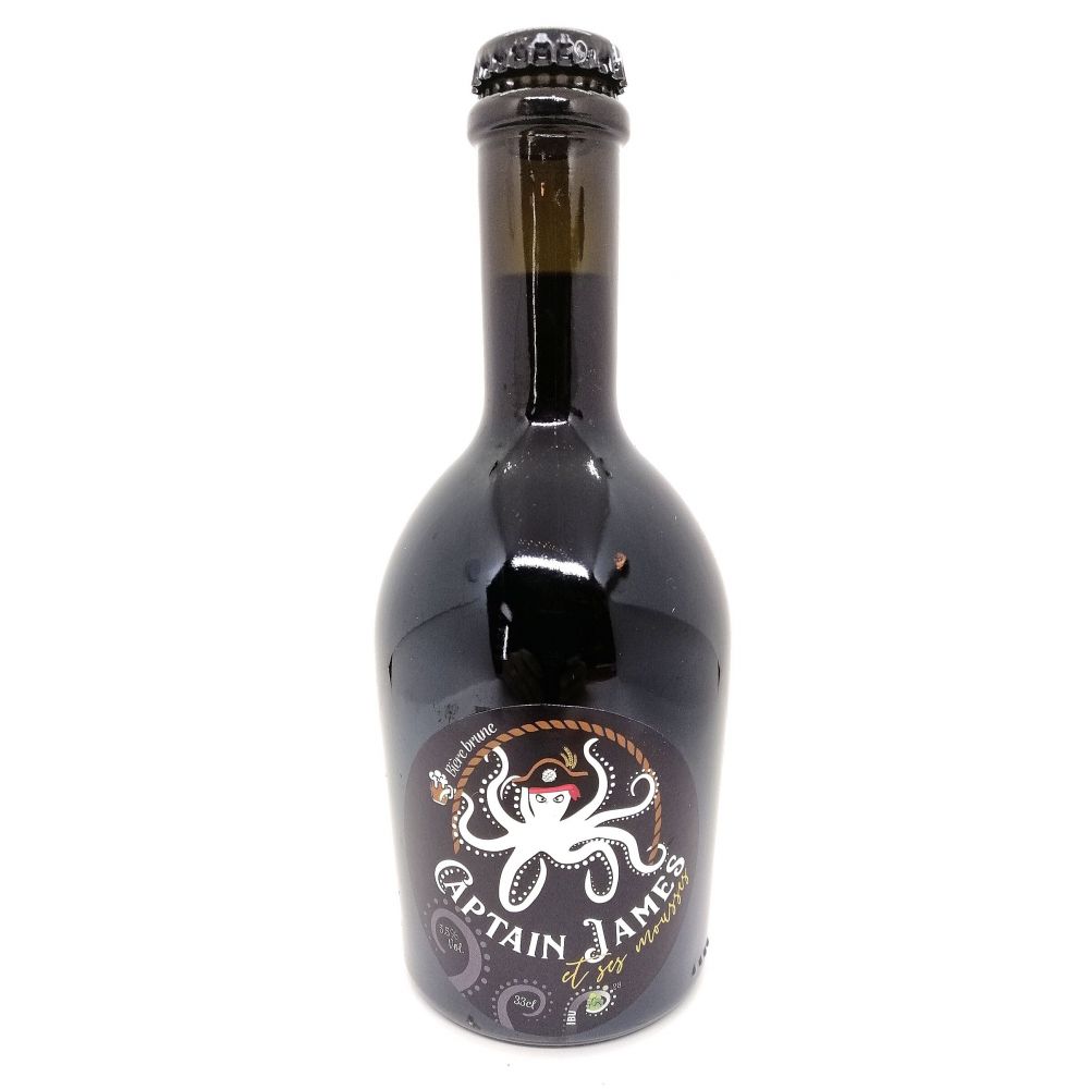 Bière Captain James brune BIO* 33cl. 10,60€/kg