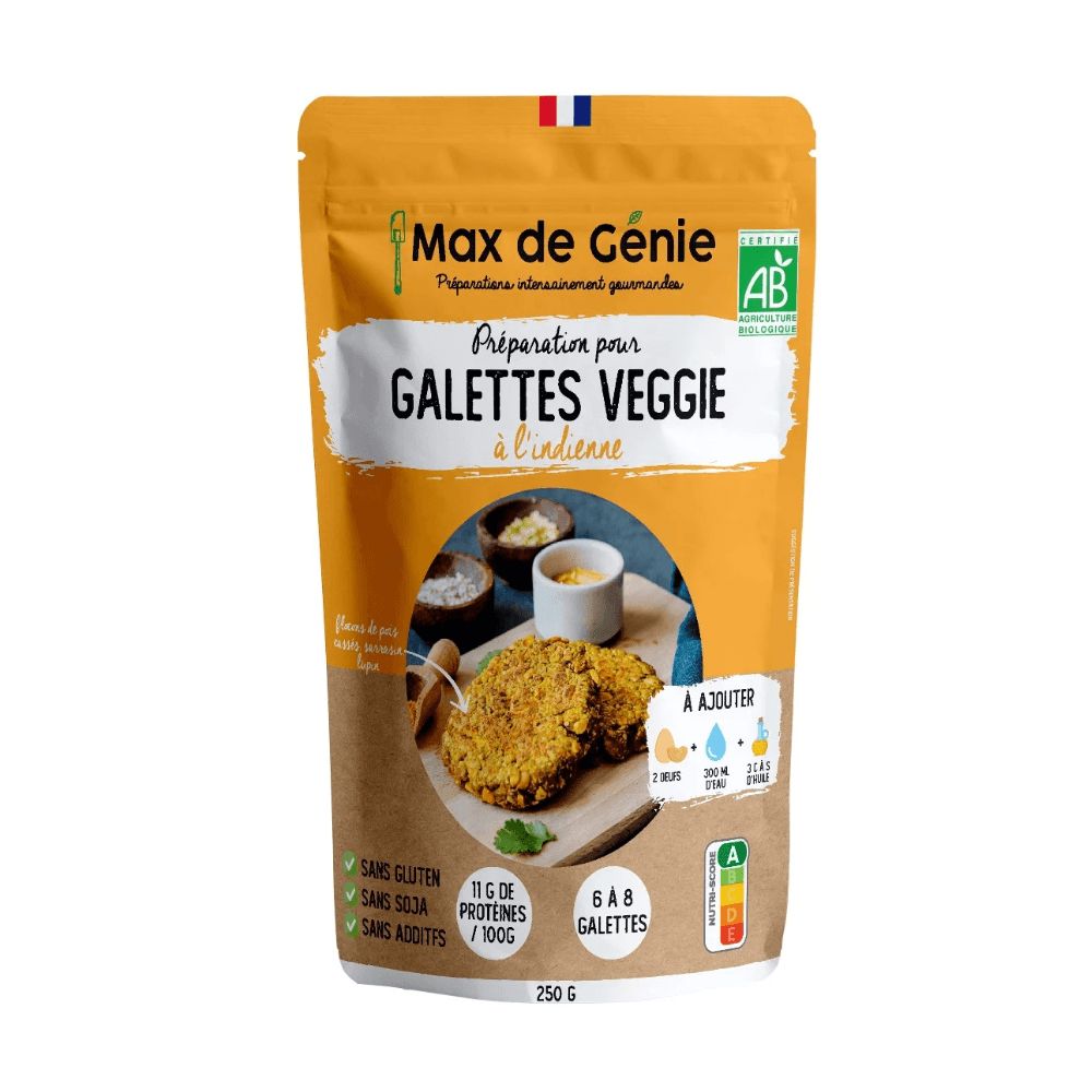 Préparation pour galettes indiennes végétariennes BIO*