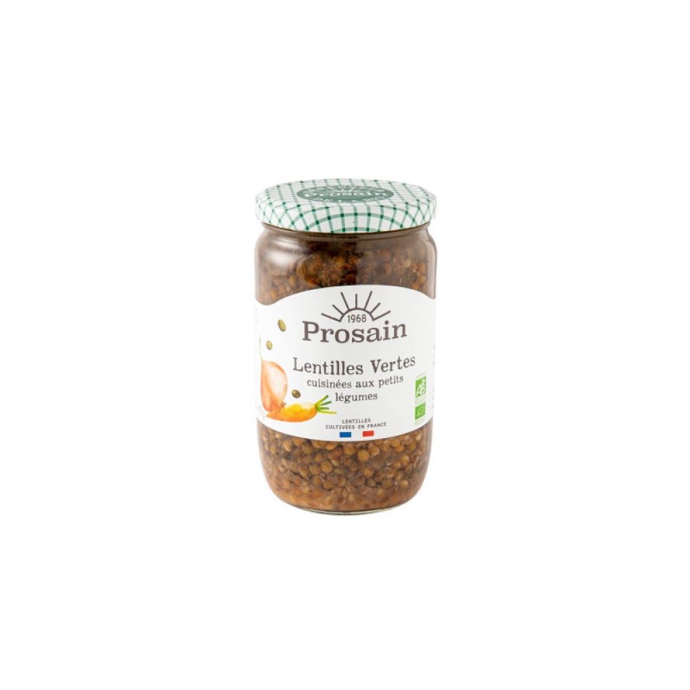 Lentilles vertes France cuisinées BIO* bocal 420g