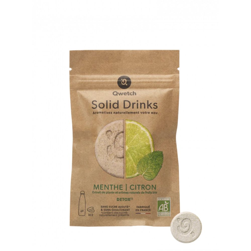 Pastilles Solid Drinks BIO - Detox - Citron & Menthe