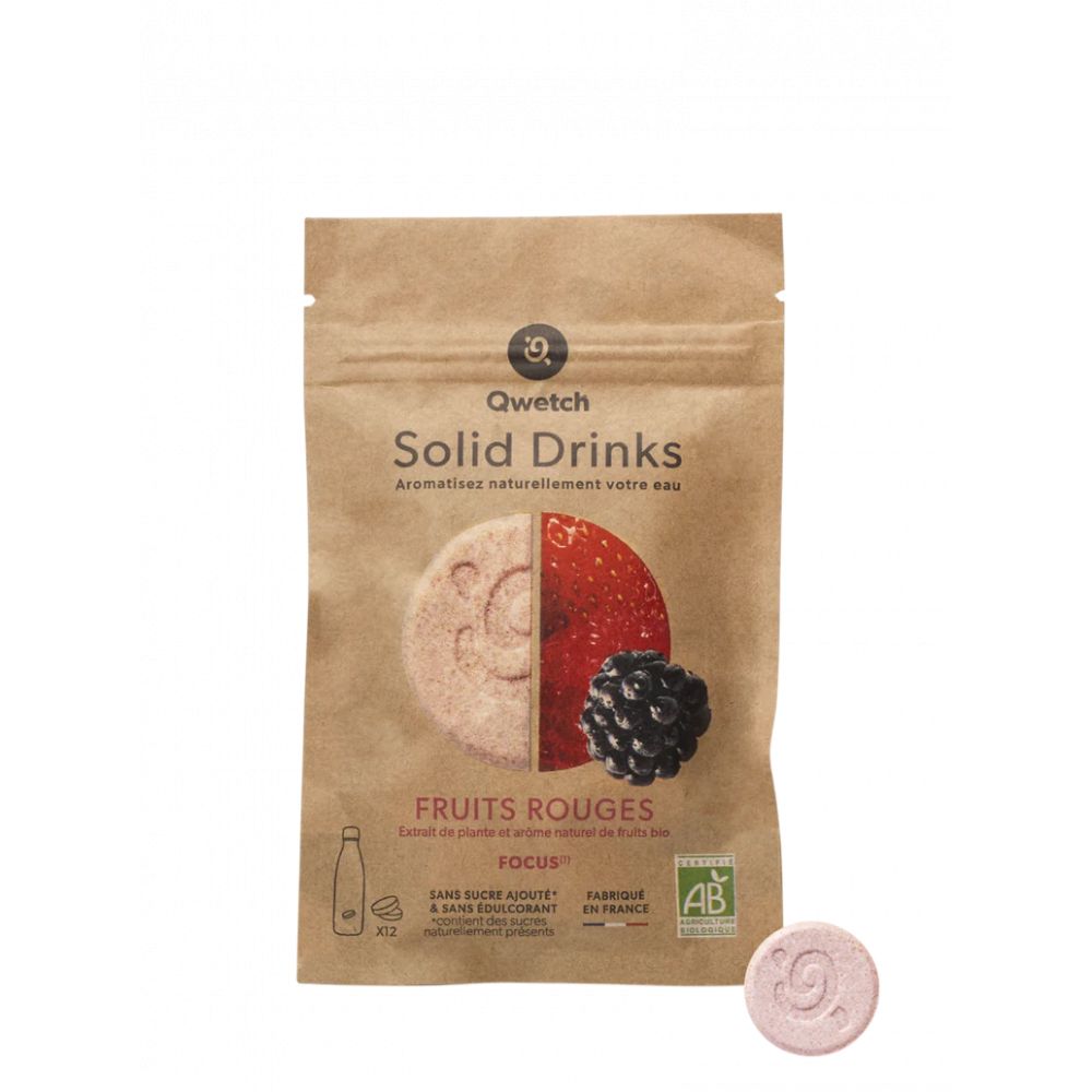 Pastilles Solid Drinks BIO - Focus - Fruits rouges