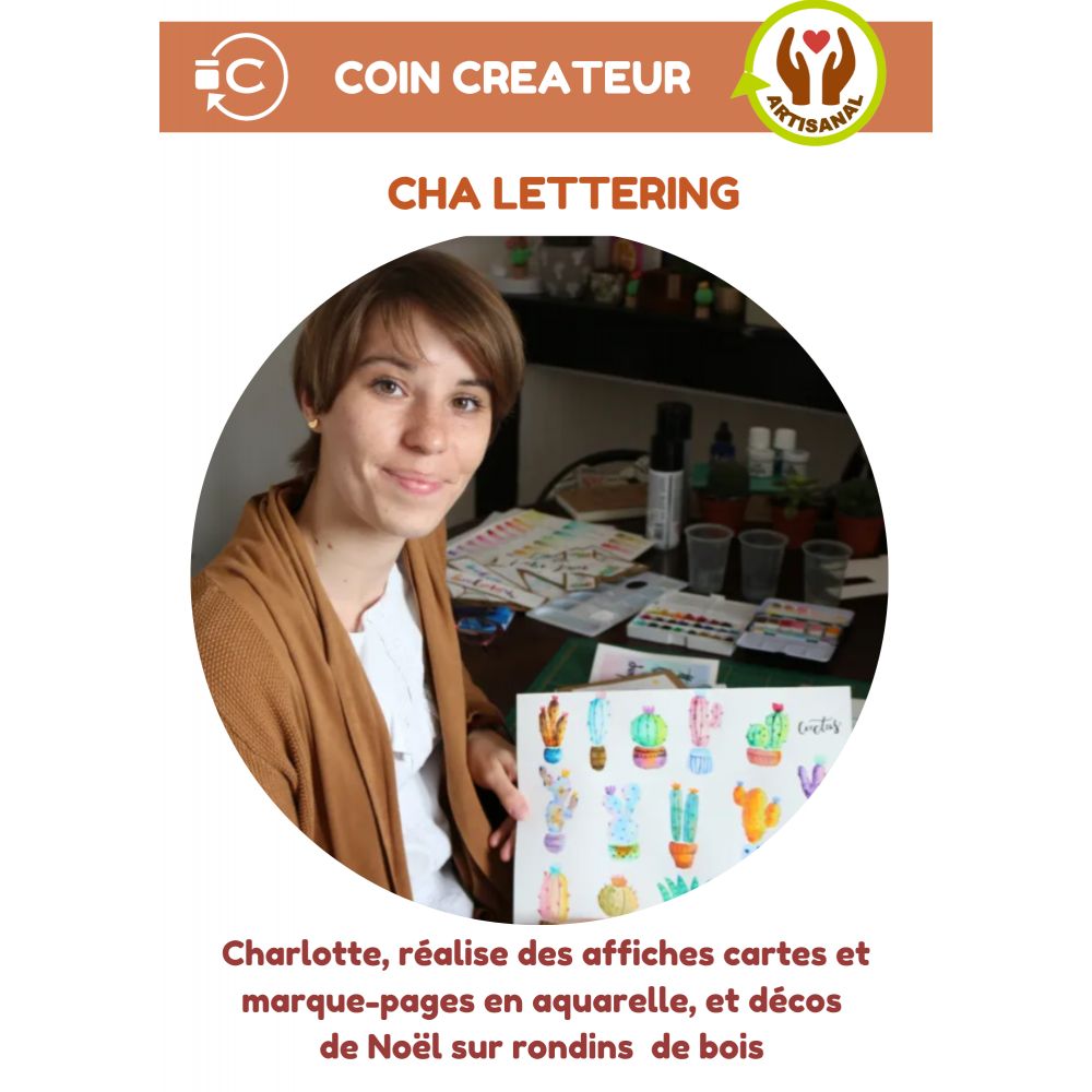 Création Cha lettering