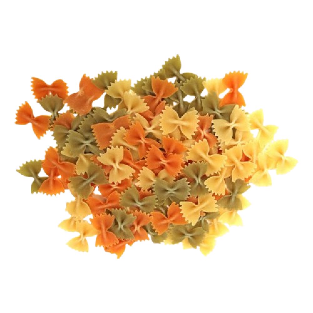 Pâtes papillons tricolores BIO*. 5,90€/kg