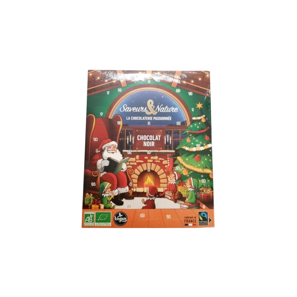 Calendrier avent chocolat noir BIO*
