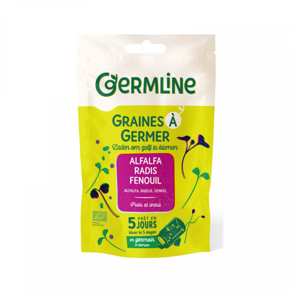 Graines à germer alfalfa-radis-fenouil BIO 150g