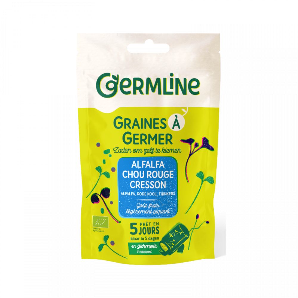 Graines à germer alfalfa-cresson-chou rouge BIO 150g