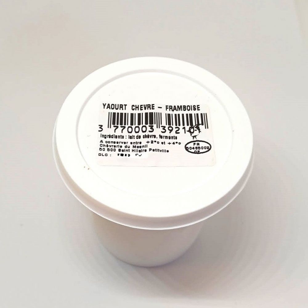 Yaourt au lait de chèvre goût framboise