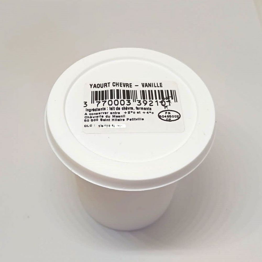 Yaourt au lait de chèvre goût vanille