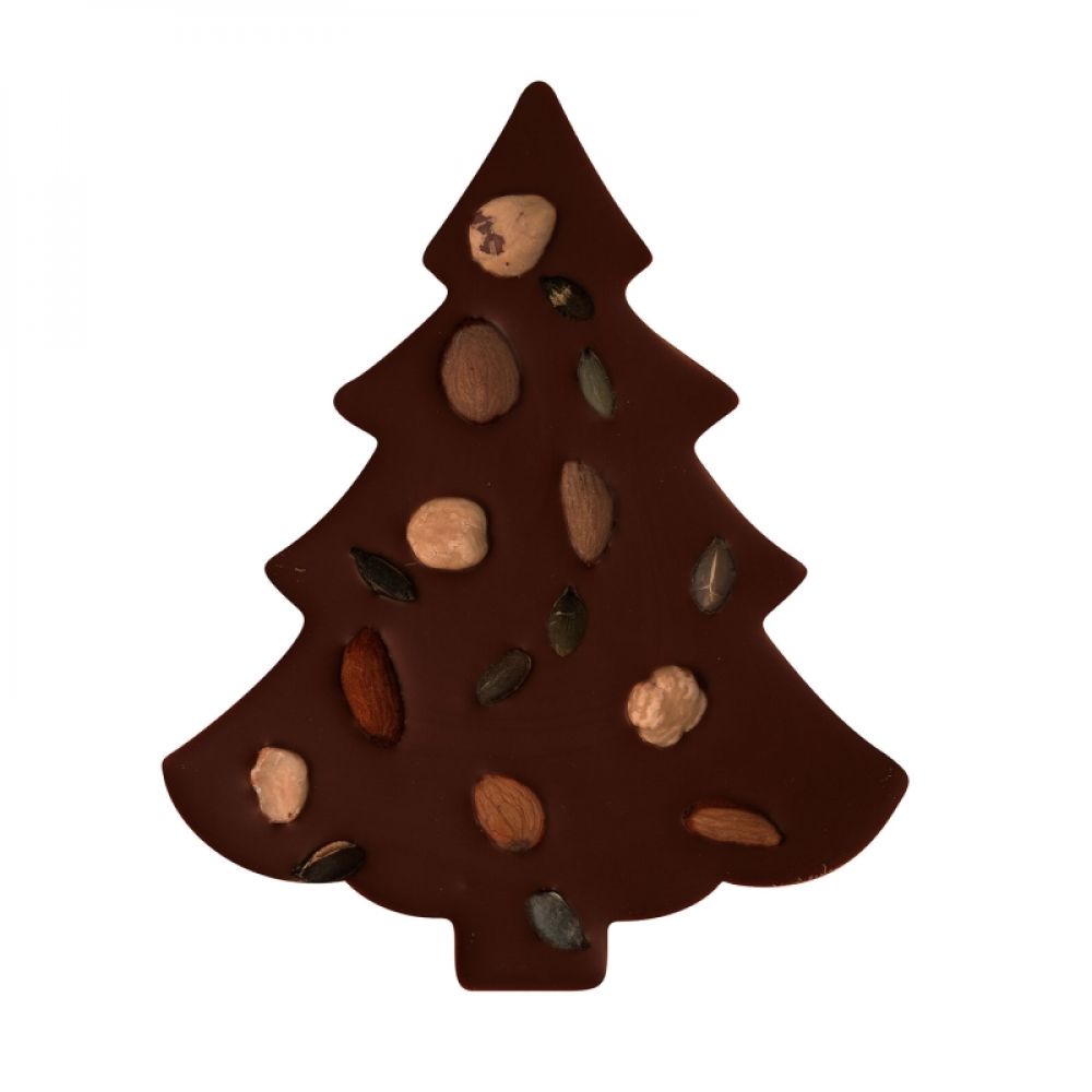 Tablette sapin BIO chocolat noir fruits secs 80g
