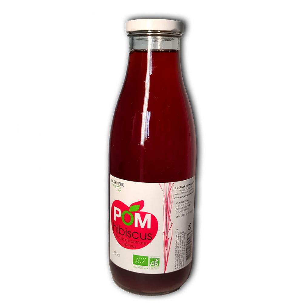 Jus pomme hibiscus BIO 75cL