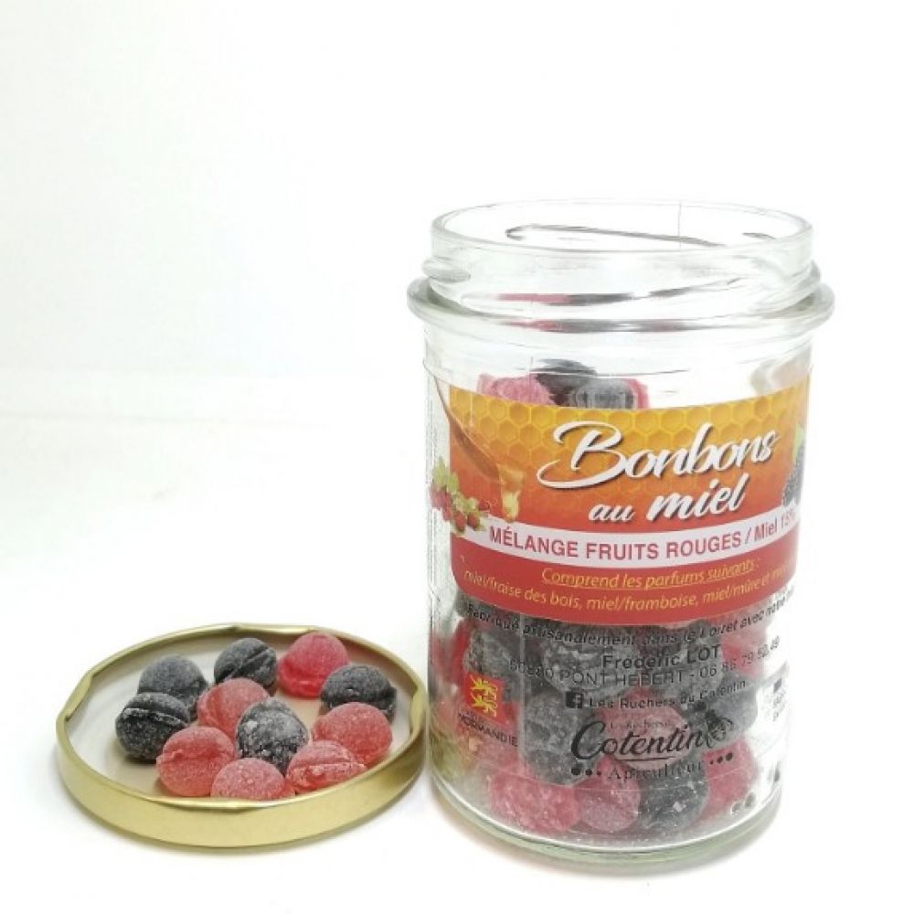 Bonbons miel fruits rouges 130g