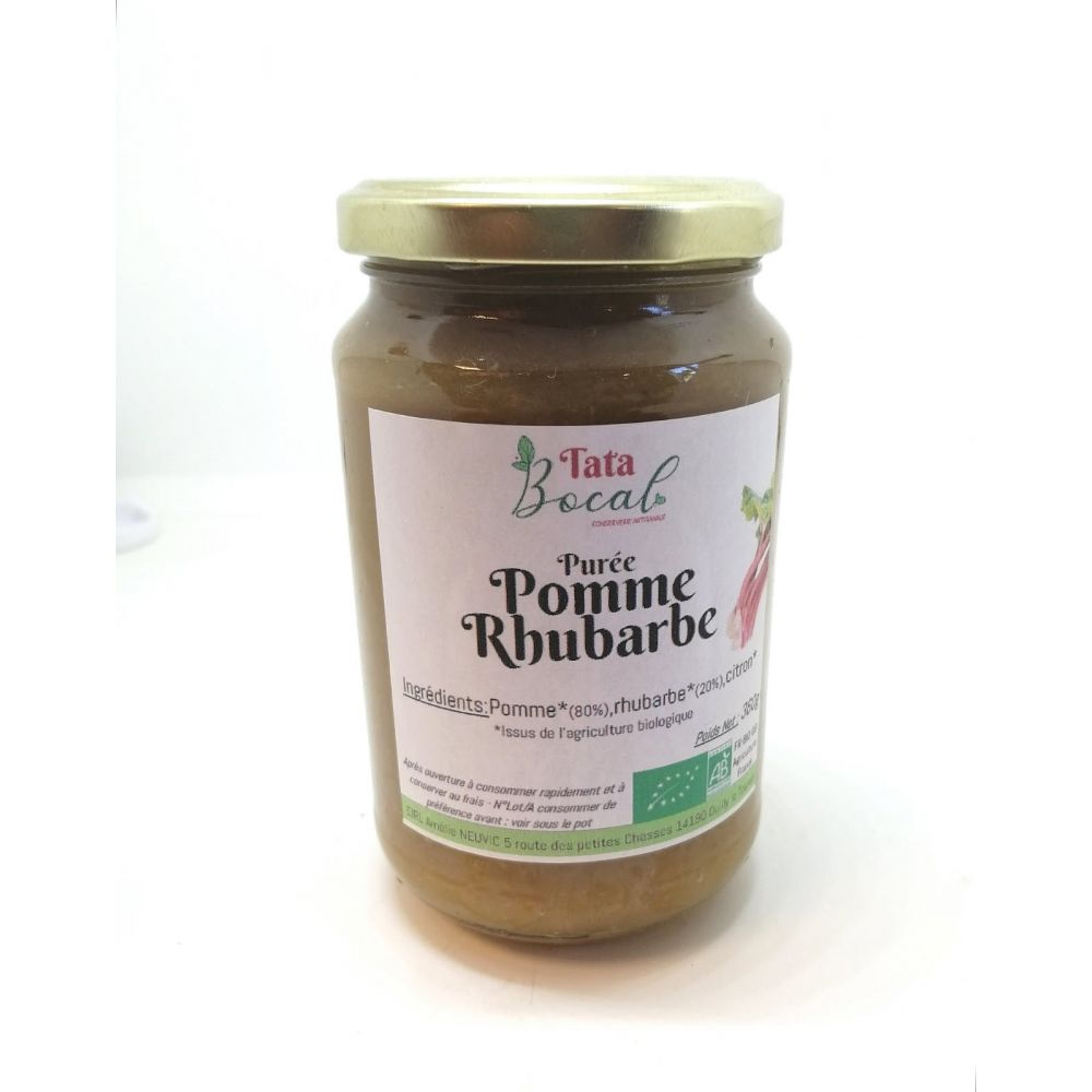 Purée pomme rhubarbe BIO 350g