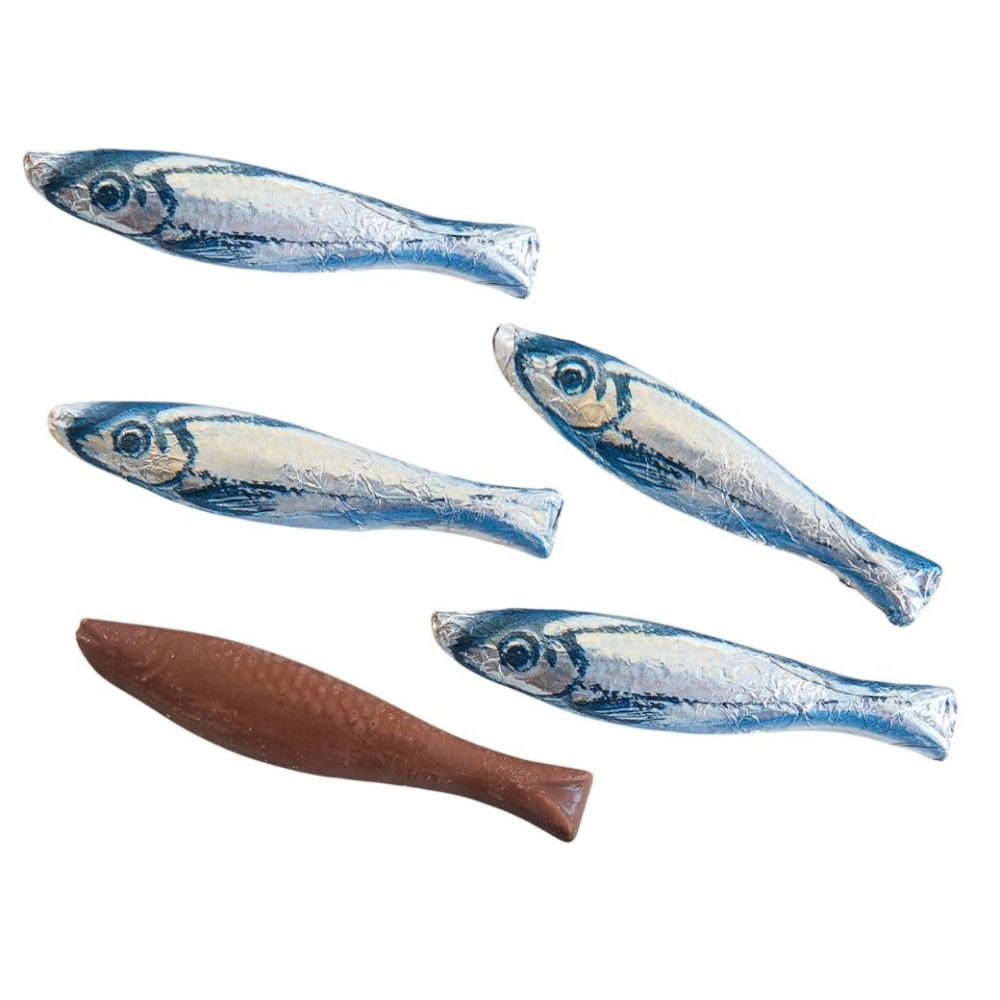 5 sardines chocolat lait