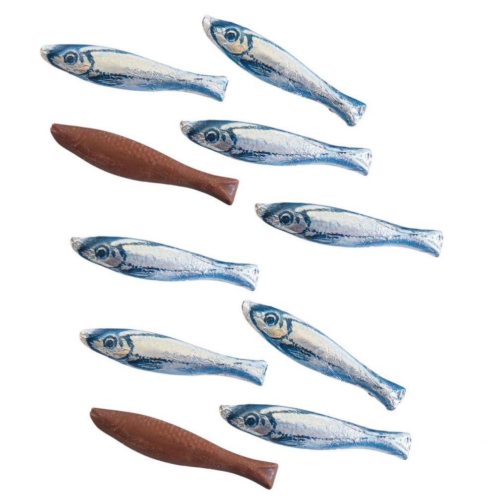 10 sardines chocolat lait