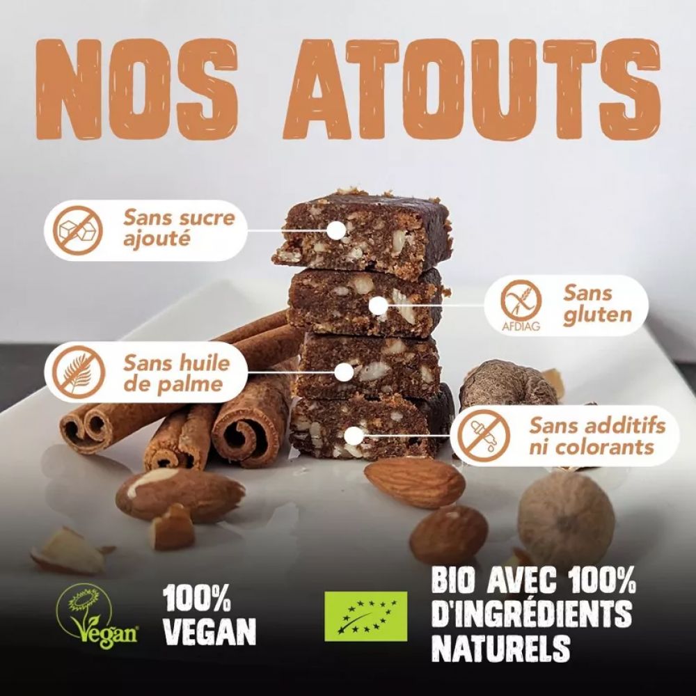 Barre fruits amande cannelle muscade BIO