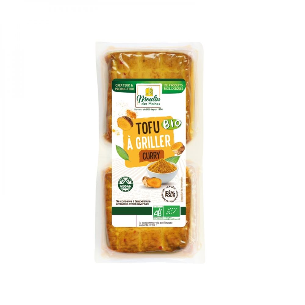 Tofu à griller saveur curry BIO* 200g