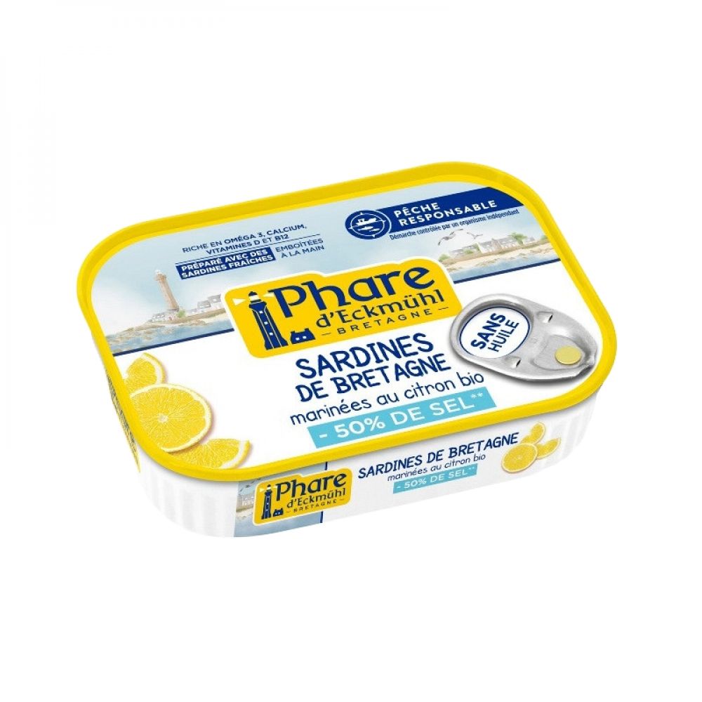 Sardines au citron sans huile BIO