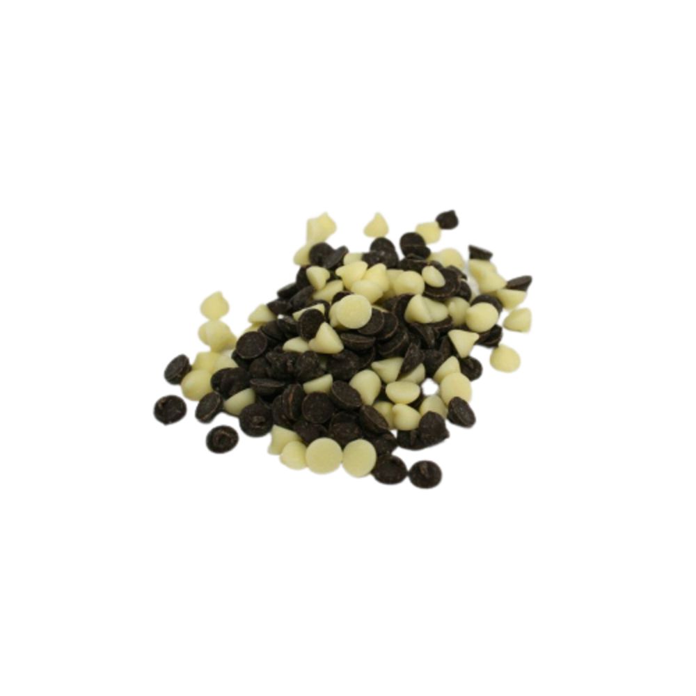 Gouttes bicolores chocolat noir blanc.12,95€/kg