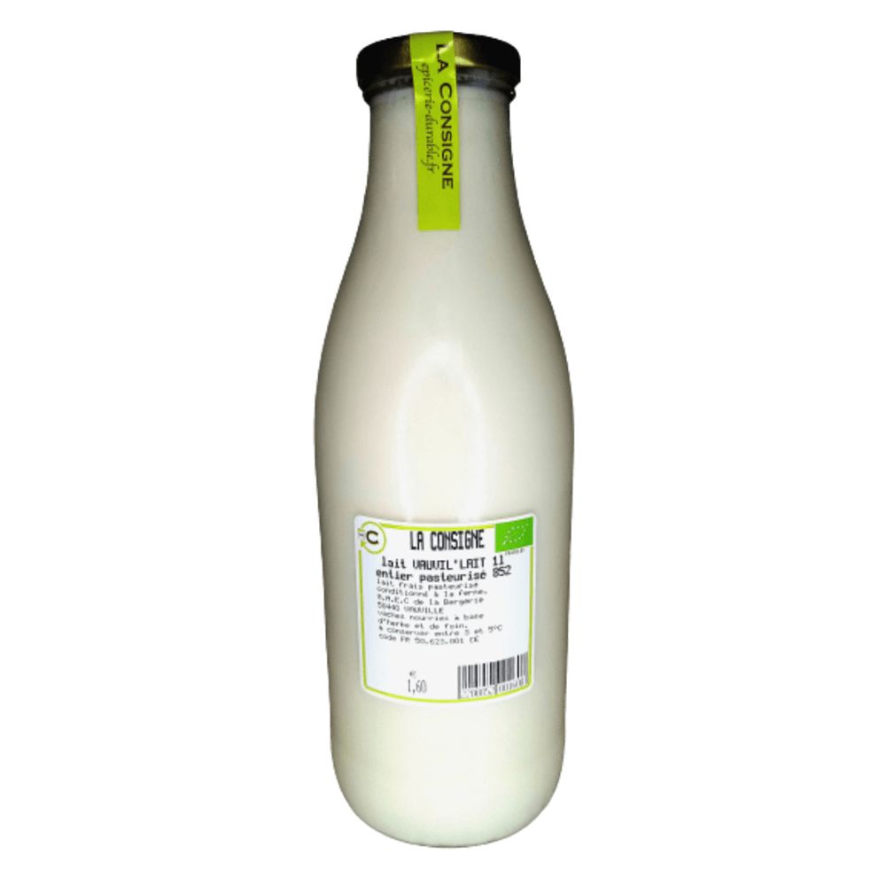 Lait demi-écrémé pasteurisé (bouteille verre) - Mes Produits Fermiers