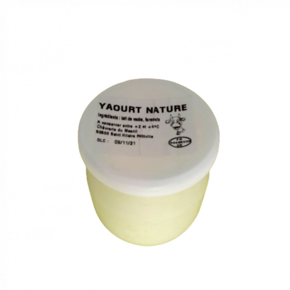 Yaourt nature fermier normand , au lait de vache