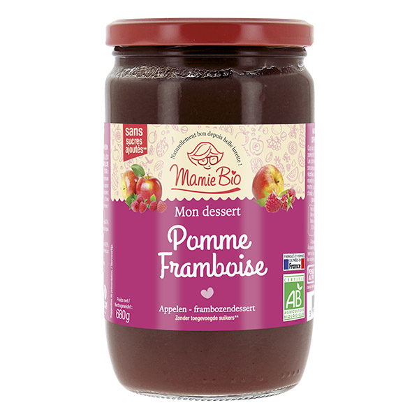 Compote pomme framboise BIO* 720ml