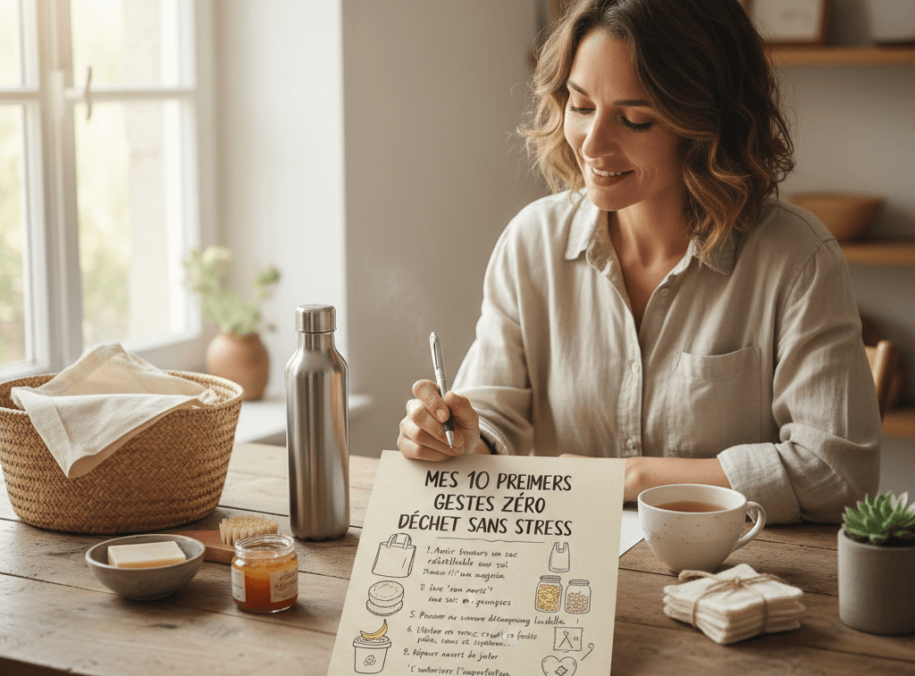 cheklist 10 actions pour limiter ses déchets utile pour sérénité