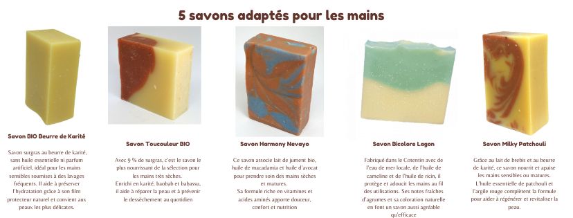 5 savons bio surgras adapt&eacute;s pour les mains