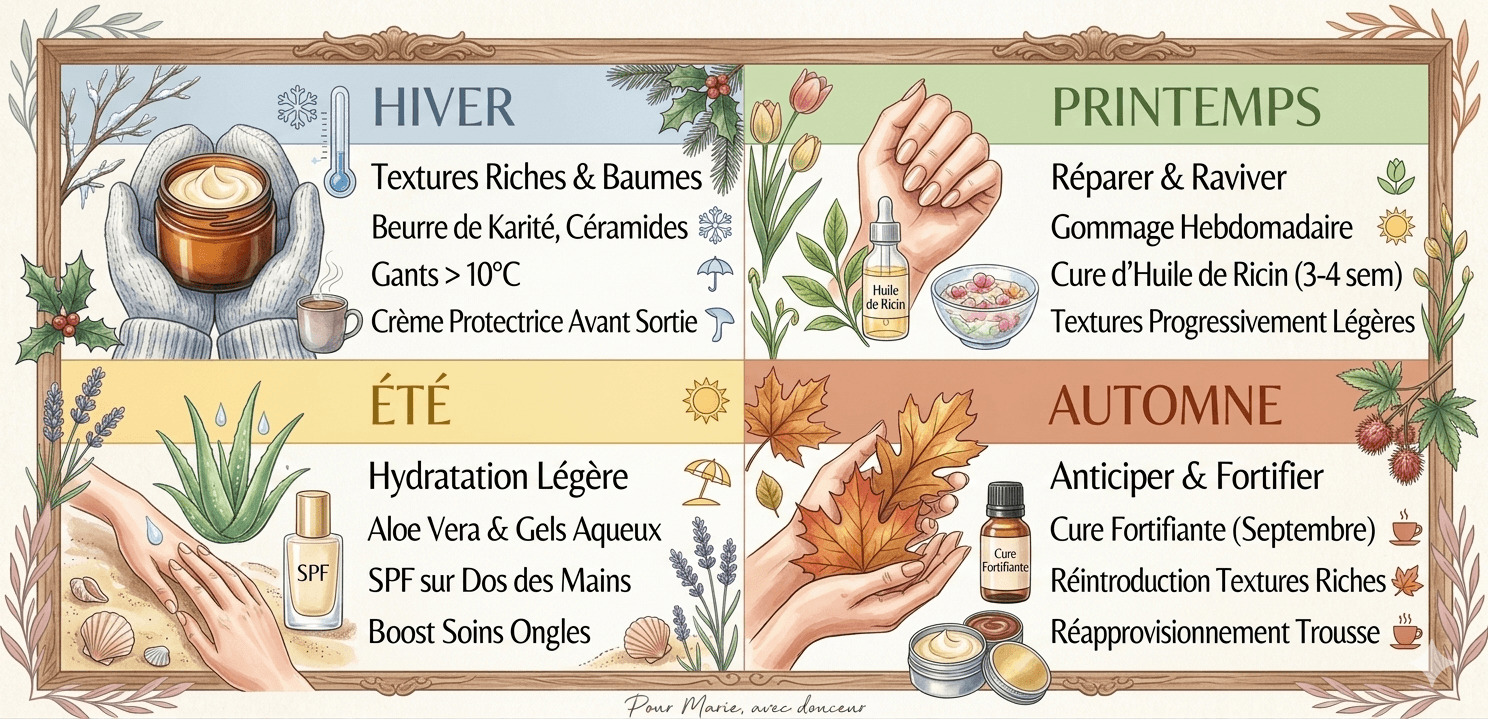 prendre soin des ses mains selon la saison