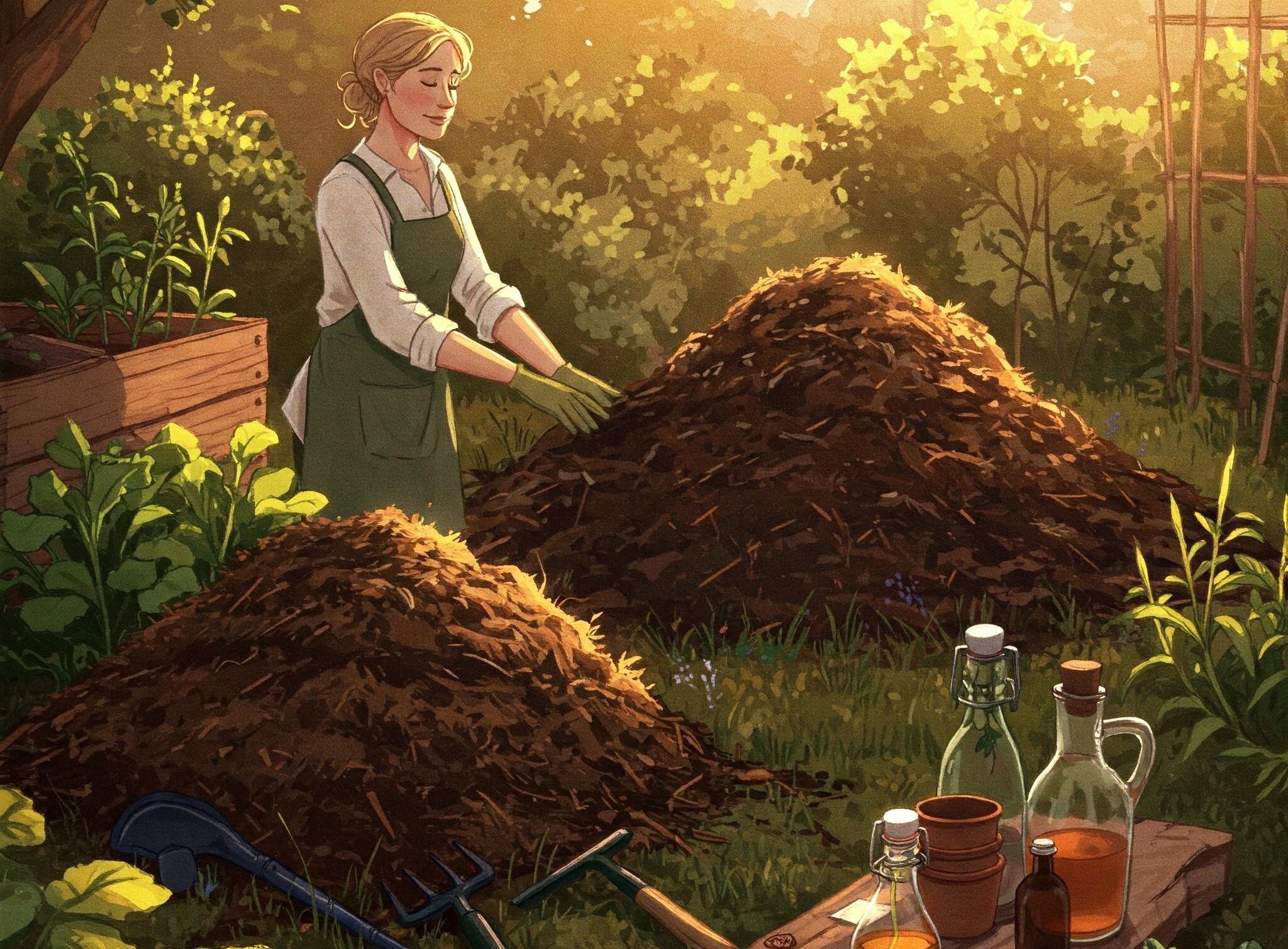 compost et décoctions de plantes