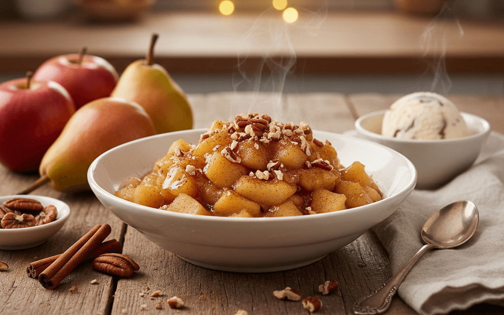 compote pomme poire noix de pécan