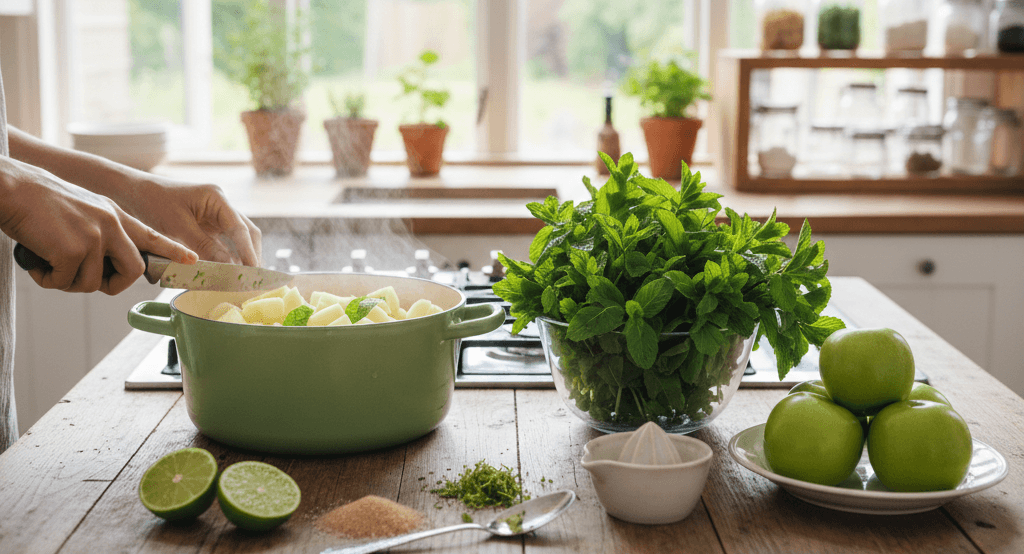 confiture pomme menthe : rafraichissante ! 