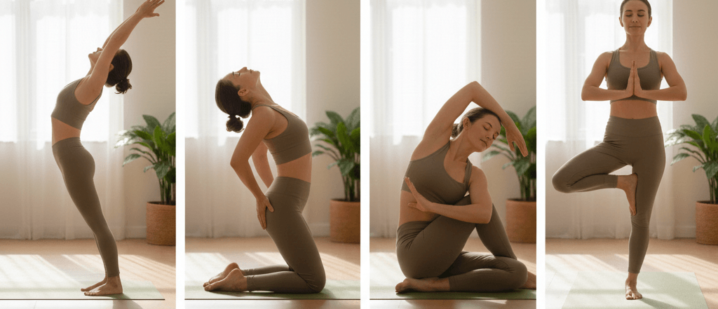 yoga 4 postures utiles apres fete Noel