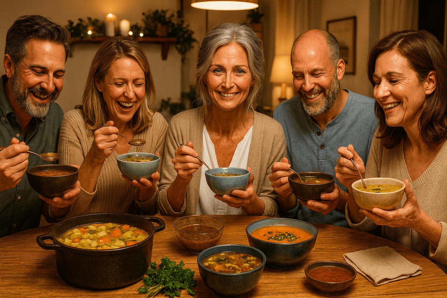 soirée soupe entre amis 